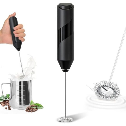 Pocket-sized electric milk frother, mini automatic milk frother, mini milk whisk for preparing lattes, cappuccinos, and hot chocolates