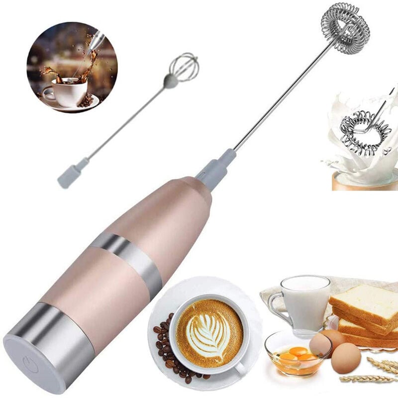Tinor - Egg Beater, Hand Blender, Durable Drink Mixer with Double Spring Spiral Whisk Electric Milk Frother